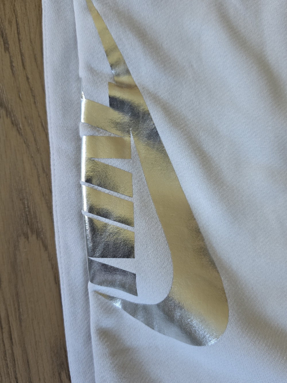 Women's Nike Creamy White Jogger Sweatpants with Metallic Accent